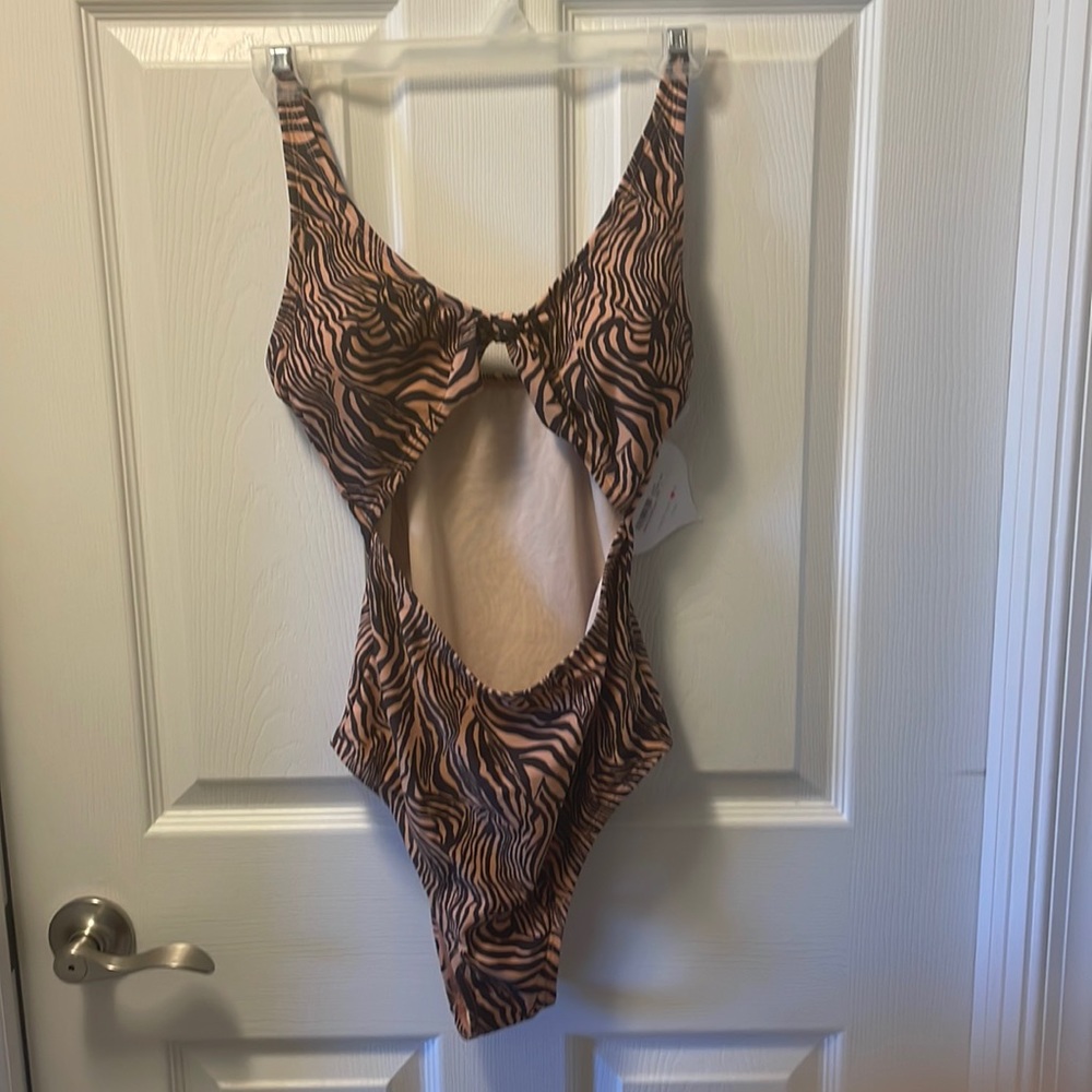 NWT one piece cut out bathing suit
